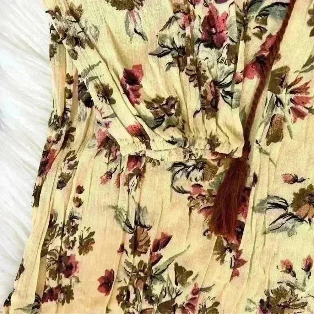 Altar’d State Boho Deep V Tie Floral Tunic Top / Dress - Picture 5 of 6